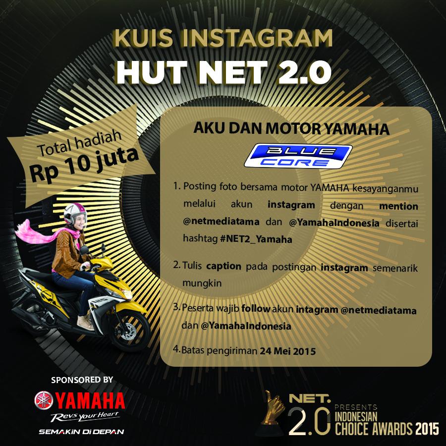 mdtvindonesia's tweet photo. Yuk buruan ikutan posting foto Aku dan Yamaha Blue Core di instagram, ada jutaan rupiah @YamahaIndonesia #NET2_Yamaha http://t.co/xRHKsVX851