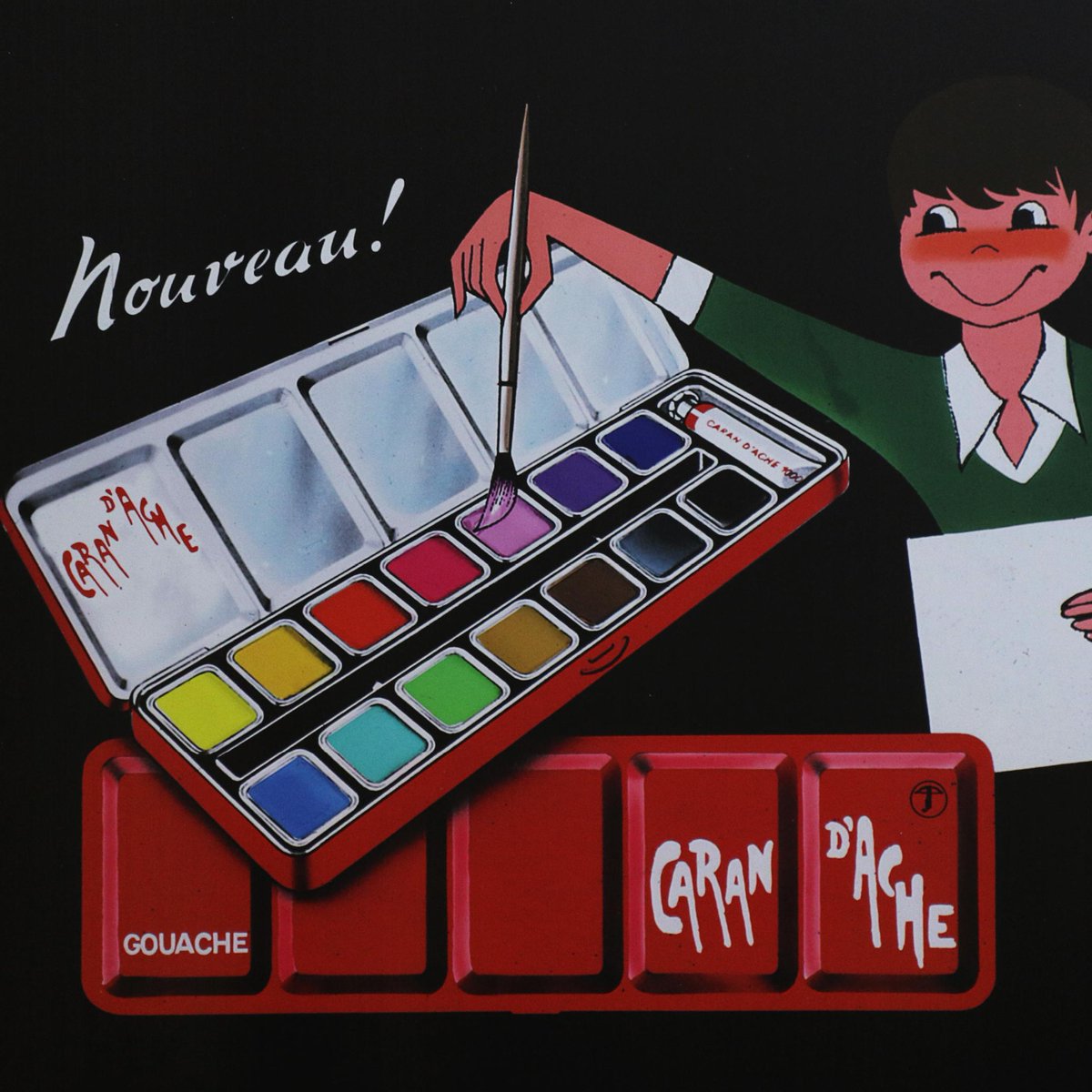 Vintage ad for the Gouache tabletts, around 1950 #carandache100