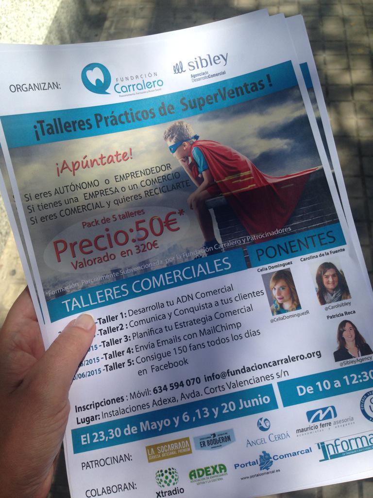 Este sábado arrancan los talleres de súper #ventas en <a href="/ADEXAXATIVA/">ADEXA</a> a precios lowcost
#emprendedores #pymes #Xativa