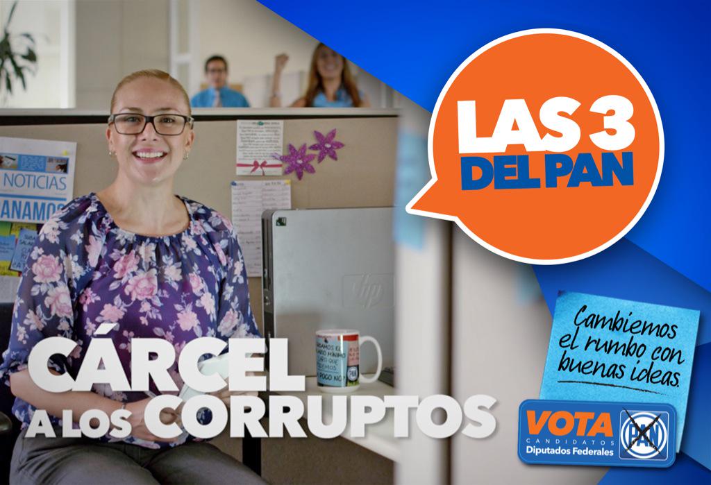 PAN_Coah's tweet photo. México está cansado de la corrupción y "conflicto de interés", #ConLas3delPAN vamos por cárcel para los corruptos. http://t.co/pxwCsz0JXo