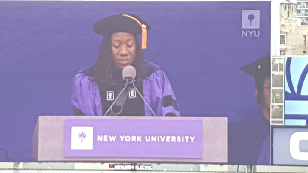 Dr. Sherrilyn Ifill, President of NAACP Defense Fund excellent speaker NYU#steinhardt2015#congratagradNYI