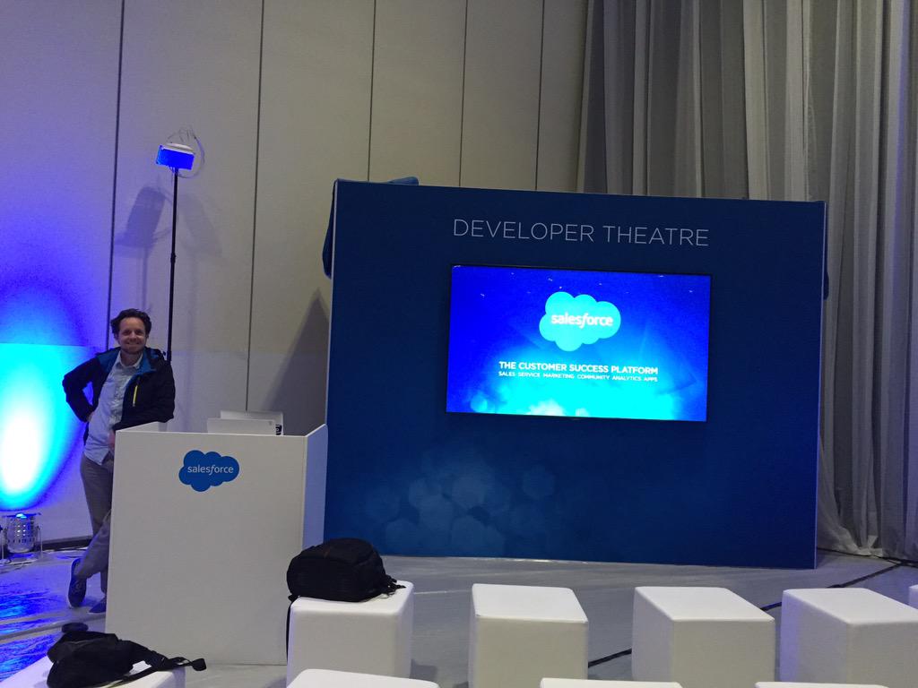Anup's tweet photo. Doing a dry run with @pchittum of our lightning components talk #developerTheatre #SalesforceWorldTour http://t.co/ImUkBtIFSS