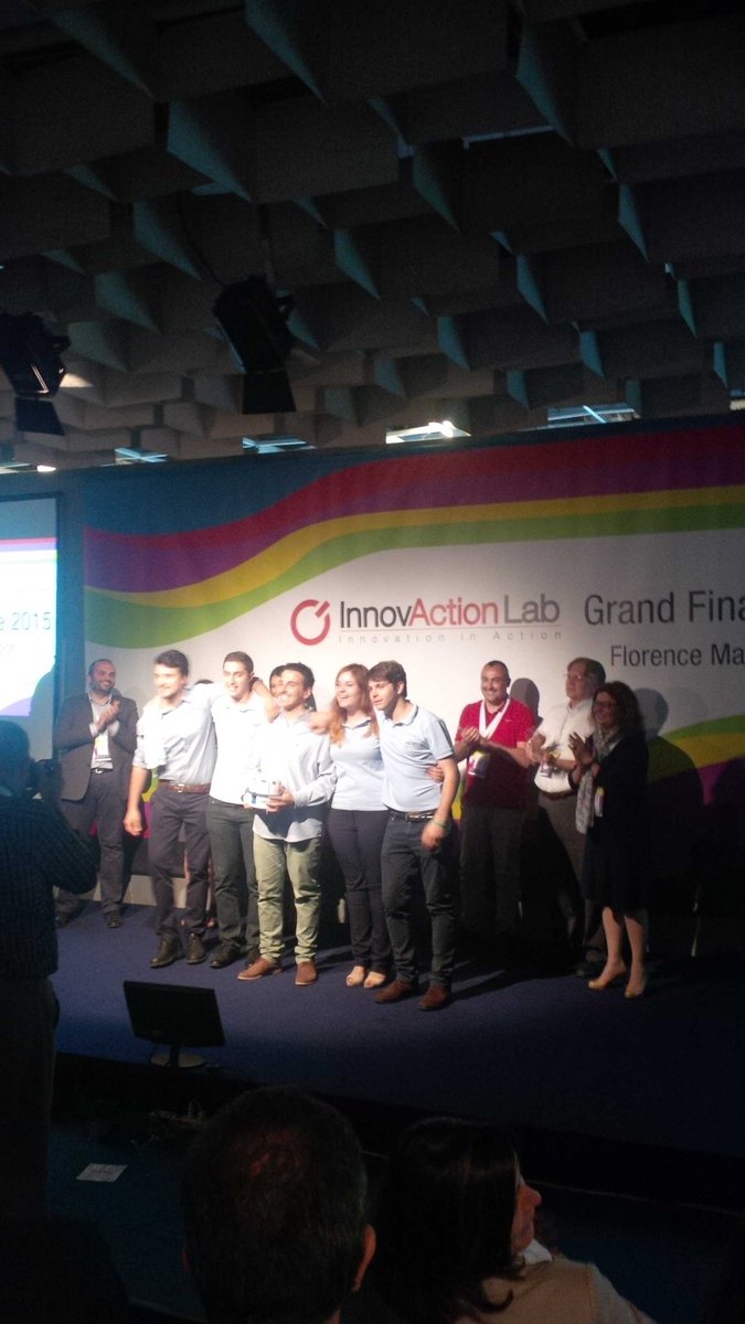 VitoPennetta's tweet photo. @passparyou 3rd place, @icedreams_it 2nd place, @Memiopillbox 1ST PLACE at #GrandFinale15 #innovactionlab #startup http://t.co/fTvWA38Mz7