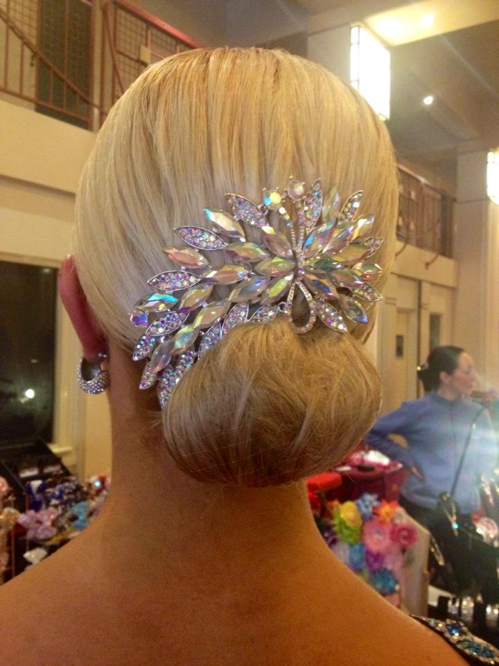 Fabulous Crystal AB hair comb from Ballroom Bling's ready to wear collection - shop at ballroom-bling.com #dancer