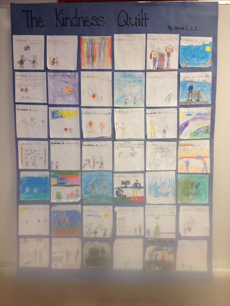 saraheverett49's tweet photo. The Kindness Quilt by Ms. Everett's students @EHNews #sd45pln #bced http://t.co/ua6KAxBo0Y