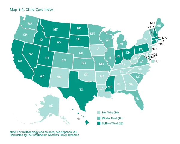 washingtonpost's tweet photo. The states where parents spend the most on child care http://t.co/ch5oiiqzob http://t.co/52qntZNxJj