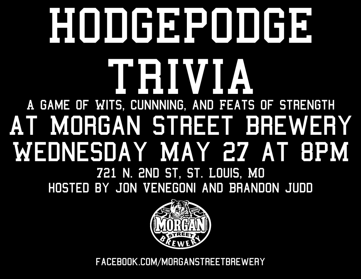 HodgepodgeSTL's tweet photo. 7 days until our return to #STL's @MorganStBrewery!
http://t.co/RasunMLTMz http://t.co/oCogeyhFWr