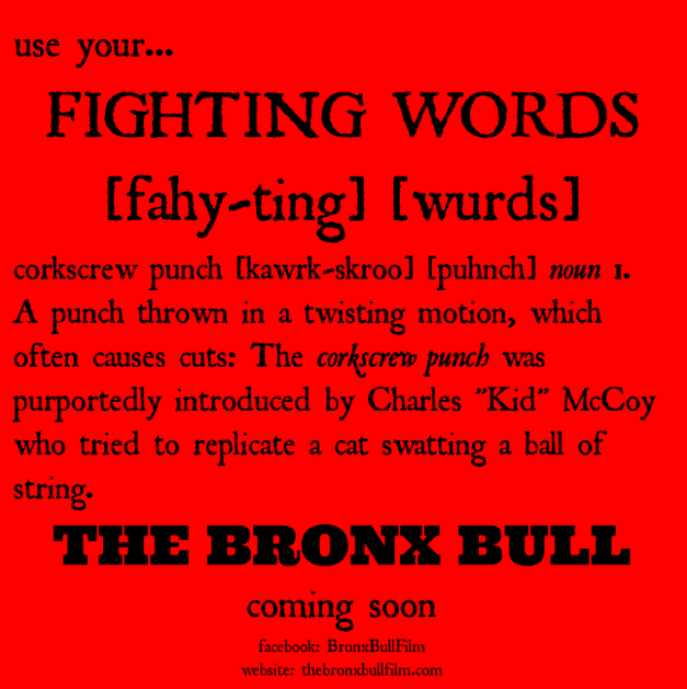 BronxBullFilm's tweet photo. #Boxing #WordoftheDay - Corkscrew punch - A punch thrown in a twisting motion. #lamottafilm #bronxbull #boxinghistory http://t.co/ZEdylsRn4T