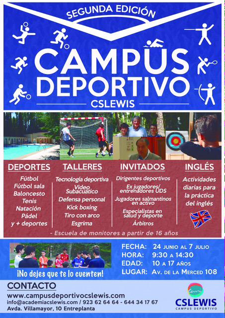 clubcslewis's tweet photo. Abierto el plazo de inscripción para el CAMPUS DEPORTIVO CS LEWIS 2015 http://t.co/GOi6jI5Ec4 http://t.co/av4q0LXFlq