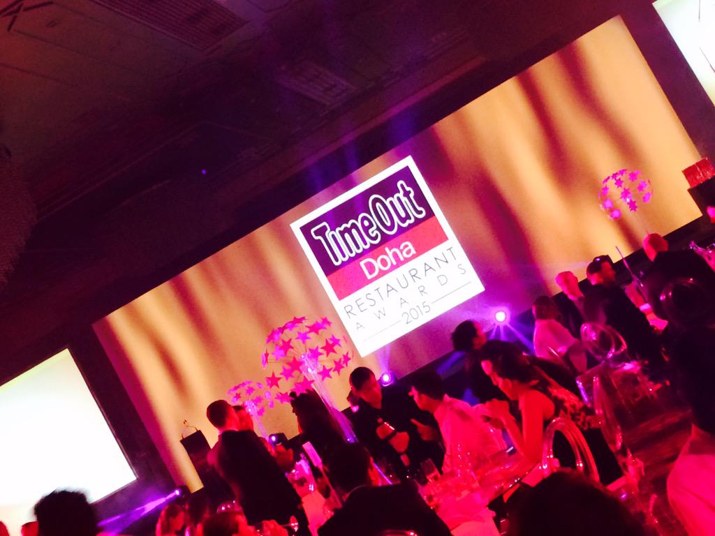 Cricketcri's tweet photo. at The Doha Time Out Awards, nominated as Best New Comer Restaurant... wish me luck! http://t.co/qvtiVGlGKL