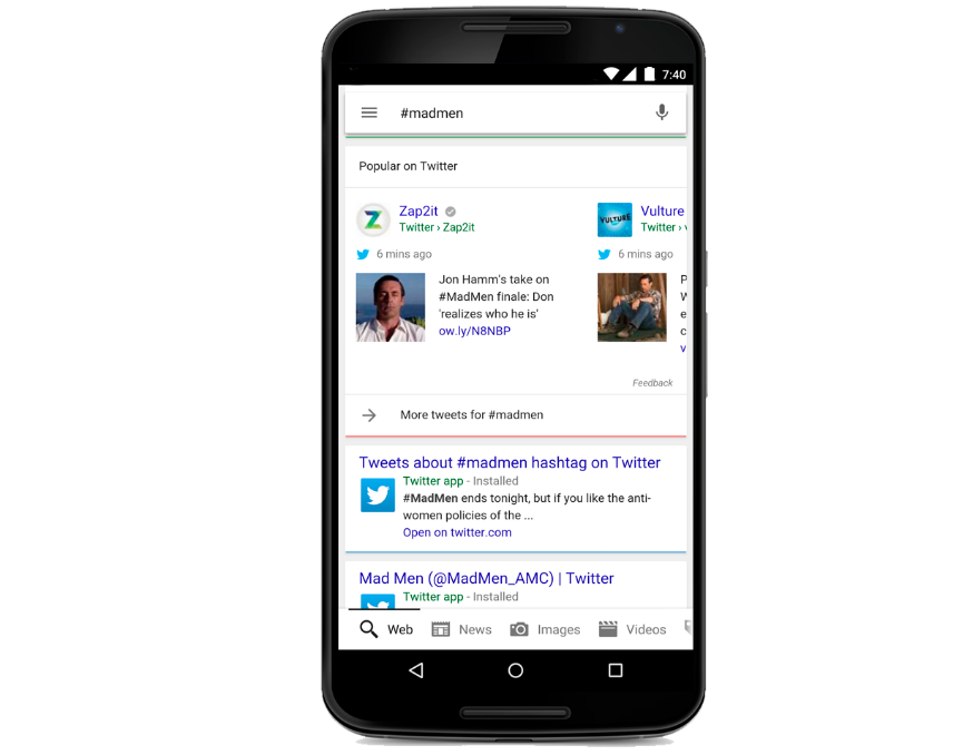 85Sixty's tweet photo. Tweets now show up in @Google search results on mobile devices. Make 140 characters count! https://t.co/0PIzRyAAmc http://t.co/fVv4J7b91k