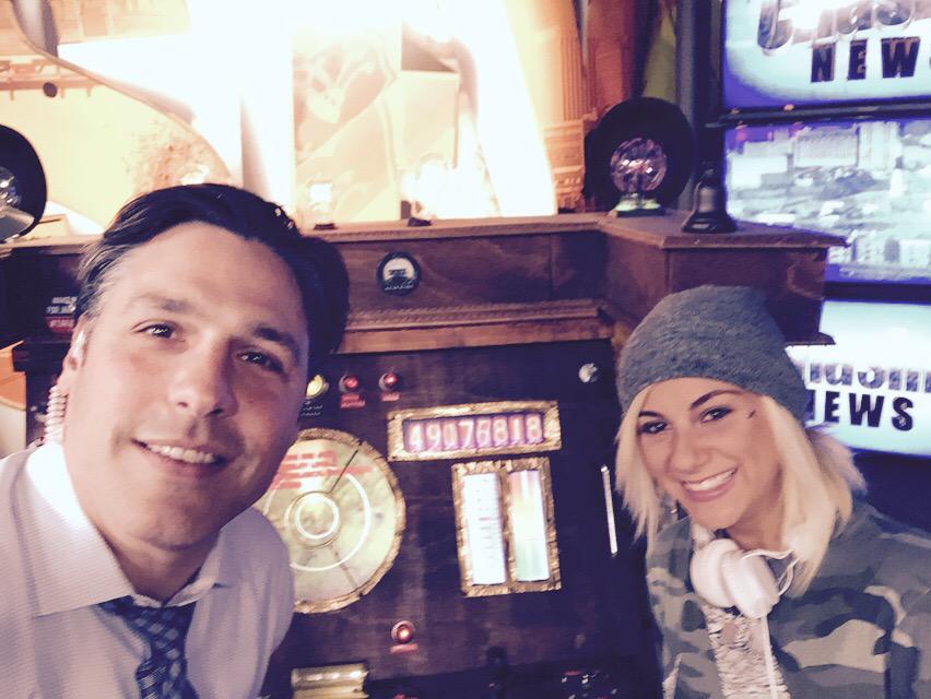 BillSpadea's tweet photo. Guess who stopped by @ChasingTheNews to check out the @ChristieTracker?  @Jax is back! http://t.co/m48REWyAPI