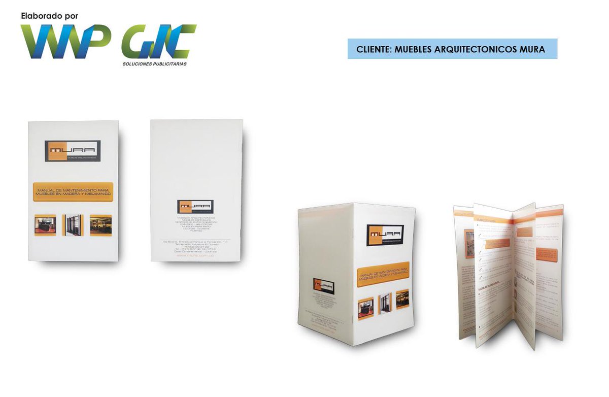 Wapgic's tweet photo. Manuales tamaño carta, plegados y grafados, tipo revista, elaborando para Muebles Arquitectónicos MURA. http://t.co/WTqoMAWSkg
