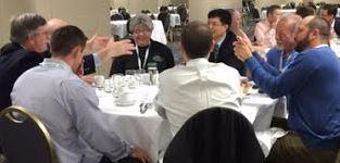 Networking at #MJBizCon breakfast this morning - cannabis entrepreneurs rock!