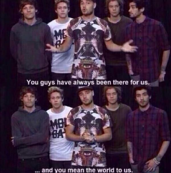 oh1directions's tweet photo. and u guys mean the universe to us

rt if u agree

#ReasonsWhyWeLove1D http://t.co/kl0r3Olk2Q