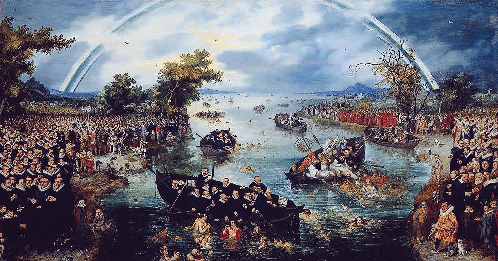 Plicc55's tweet photo. "Follow Me & I will make you fishers of men" metaphor #art - by Adriaen van de Venne's (1614) #LightConeTheShift http://t.co/BYKVW3Rnip