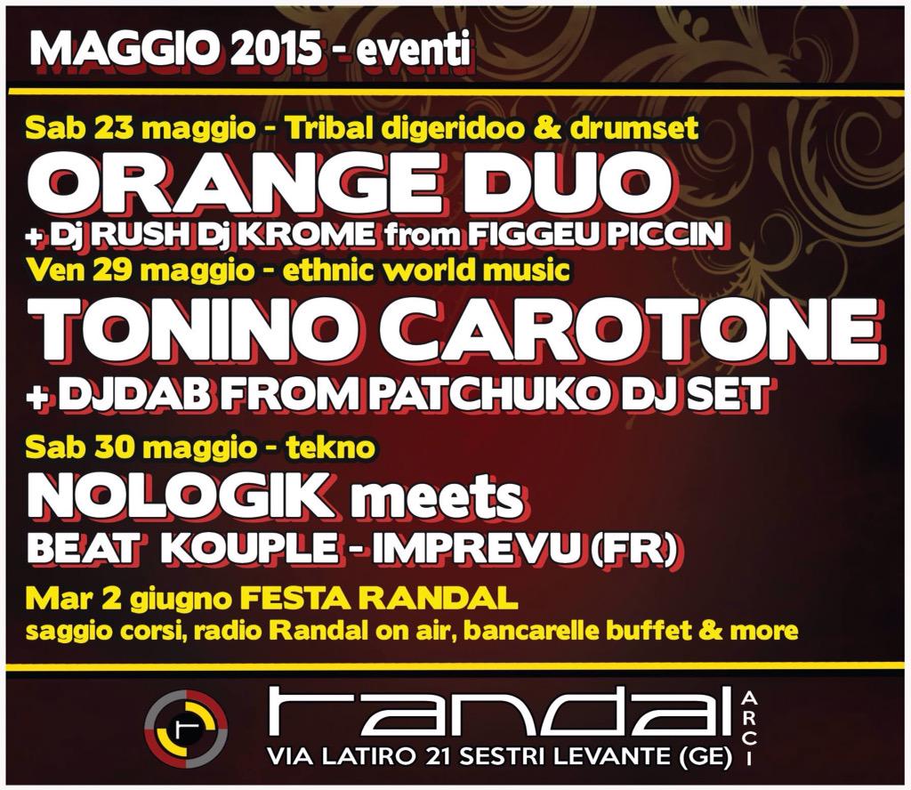 CircoloRandal's tweet photo. #maggio2015 #randal @toninocarotone_ @ORANGEDUO_ #radiorandal #livemusic #certecosesoloalrandal @Simok_NLcrew http://t.co/6nrO7iiFgc