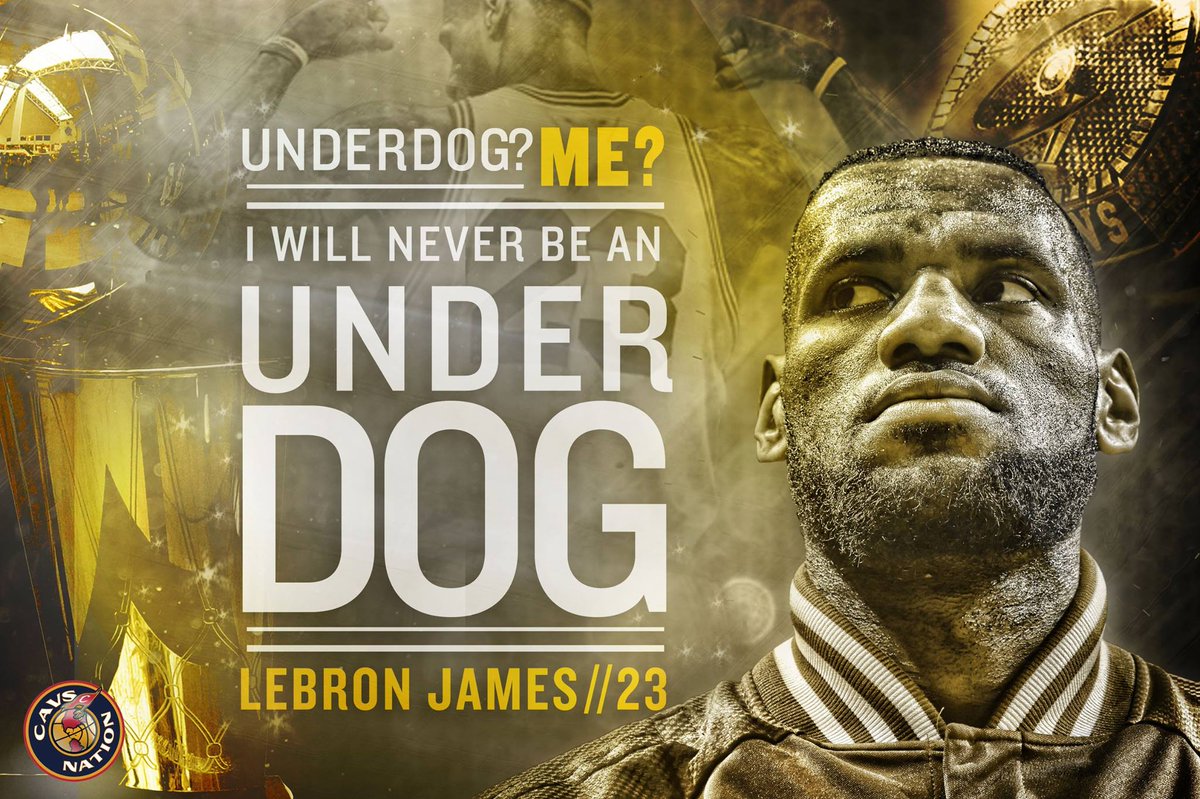 CavsNationCP's tweet photo. "Underdog? Me? I will never be an underdog."

- LeBron James http://t.co/oiJ5GYKblZ