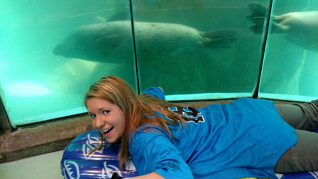 Dan__Gregory's tweet photo. Having a great time at the Norwalk Maritime Aquarium with the sea lions and a Banana Boat floaty. @BPTBluefish http://t.co/GerTaorQVo