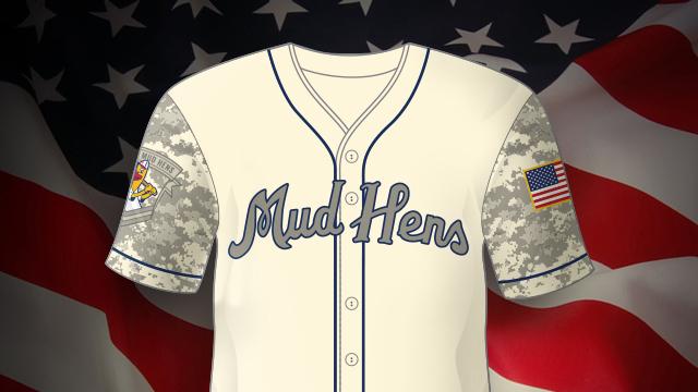 MudHens's tweet photo. Hens to wear camo unis during Saturday's 'Veterans Appreciation Night' presented by @owenscc: http://t.co/y3aMalOc1T http://t.co/yVlDzBxuly