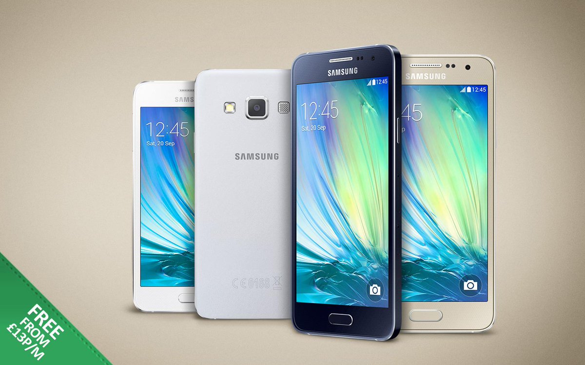 BestMobileCtrct's tweet photo. Samsung Galaxy A3 - FREE from only £13 per month*

* average cost per month after cashback

http://t.co/fC43VrmSUX http://t.co/f2KJumdyPl