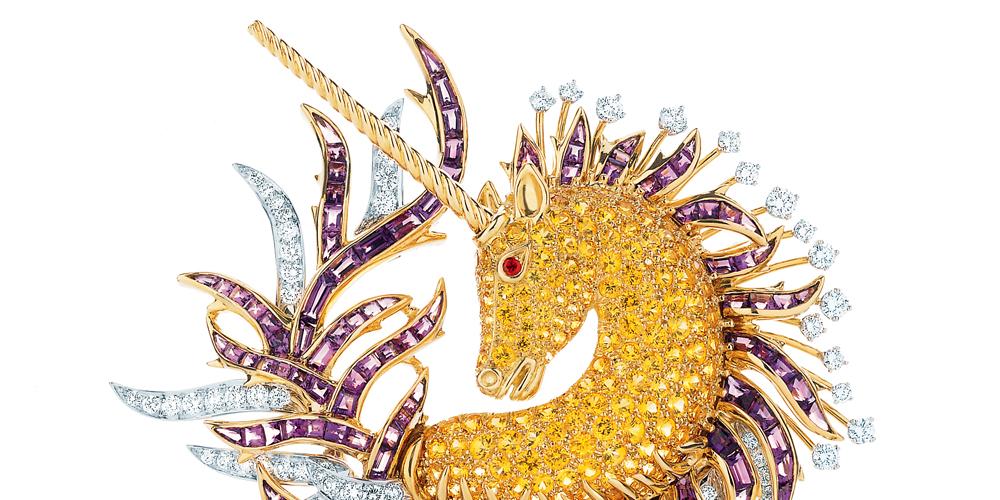 TiffanyAndCo's tweet photo. A coat of yellow sapphires and a wild mane of amethysts. http://t.co/EIae8TLMj2 #JeanSchlumberger http://t.co/u5IpTbOxku