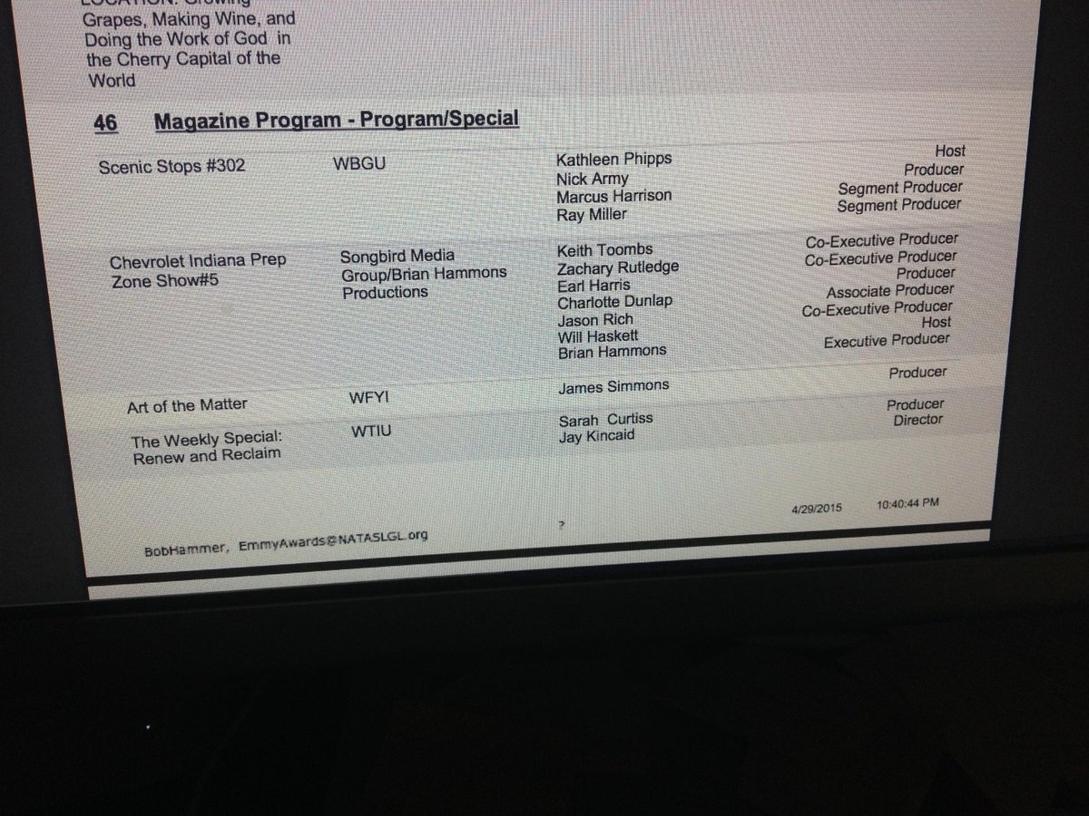 Earl_Harris_Jr's tweet image. Received my first #Emmy nomination. For @ChevyPrepZone show.  @SongbirdInfo @charr_mariee