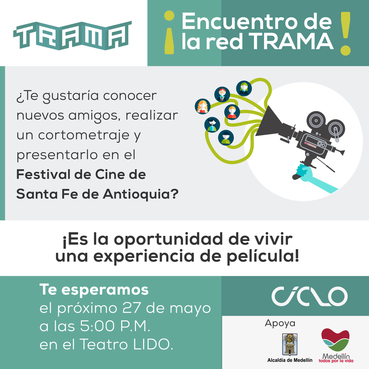RedTrama's tweet photo. ¡Queremos contar historias contigo! Nos vemos el próximo miércoles en el Teatro Lido. http://t.co/NAQR0p4TKY