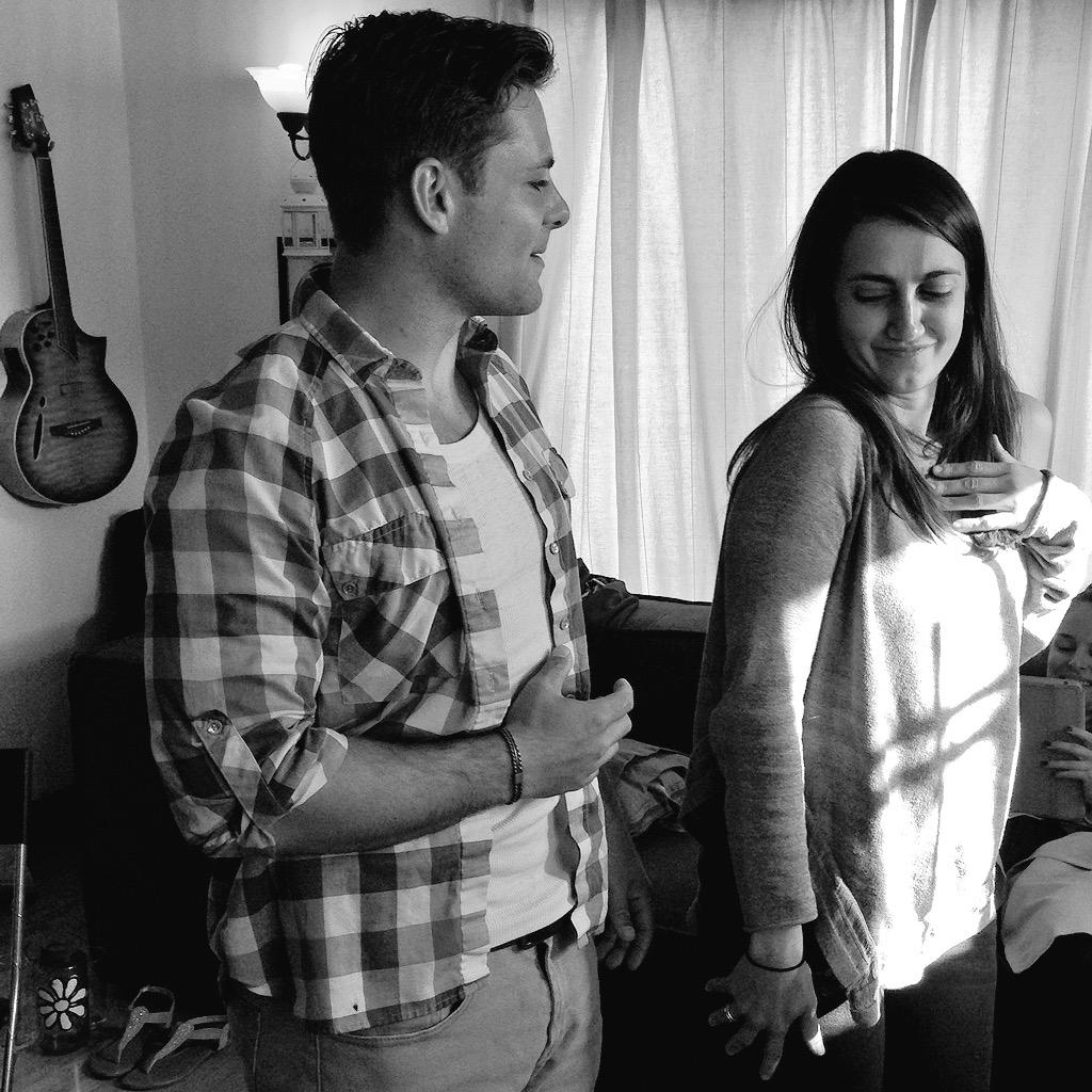 <a href="/AriBoyland/">Ari Boyland</a> @JulieBersani  making hard work look sexy in FEMME NOIR #WhoWeAreWednesday don't miss it may 30th