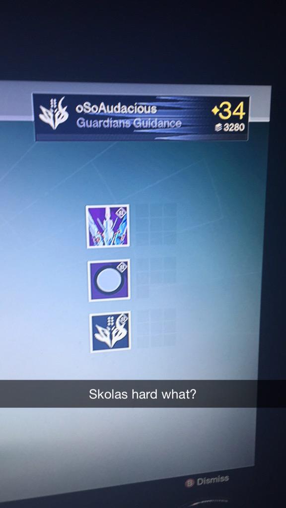 Guardians_Guide's tweet photo. SKOLAS BEATEN #destiny #destinythegame #houseofwolves #Bungie @DeeJ_BNG @MoreConsole @Destiny_Drops http://t.co/o6wGRkuI0c