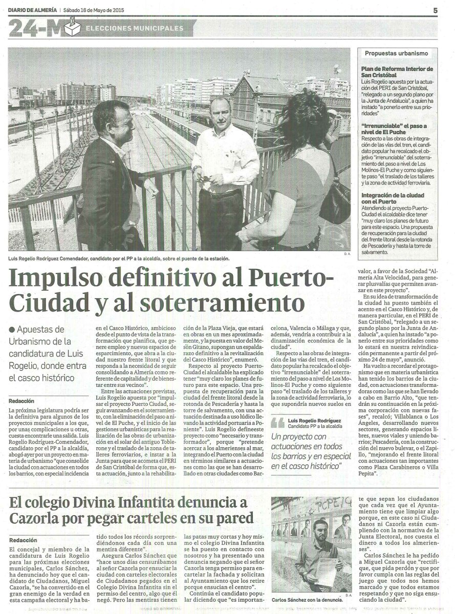 sanchezgdavid's tweet photo. Puerto-Ciudad y eliminación del paso a nivel de El Puche, obras estructurantes para #Almeria #VotaPP @almeriapp http://t.co/fU31IqJVep