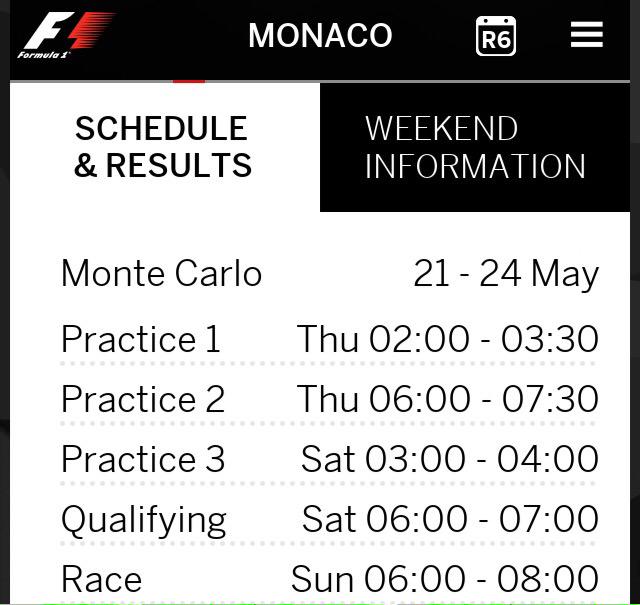 VivianBove's tweet photo. Este es el horario para el #MonacoGP de este fin de semana. Las prácticas comienzan el jueves! 🏁 #F1 #QueenV ✌🏼️ http://t.co/YjwD4tBZuP
