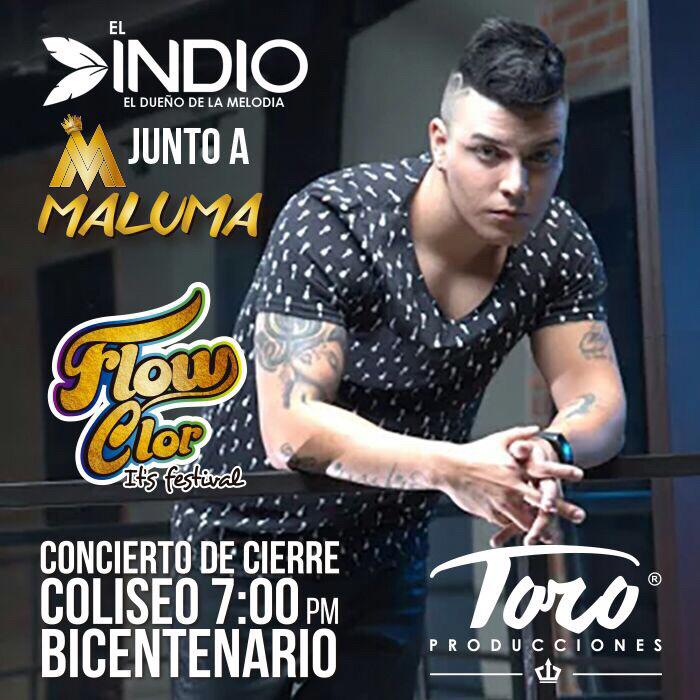 elindiomusik's tweet photo. #Bucaramanga nos vemos este próximo sábado en el #FlowClor junto a mi parcero @maluma no se lo pierdan! http://t.co/BptZwYlrAd