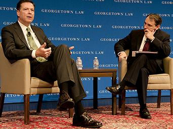FBI's tweet photo. #FBI Director Comey talks #cybersecurity at Georgetown Law Center: http://t.co/CYRTQqH90o #georgetownCSLI http://t.co/UtBmr8T8Bk