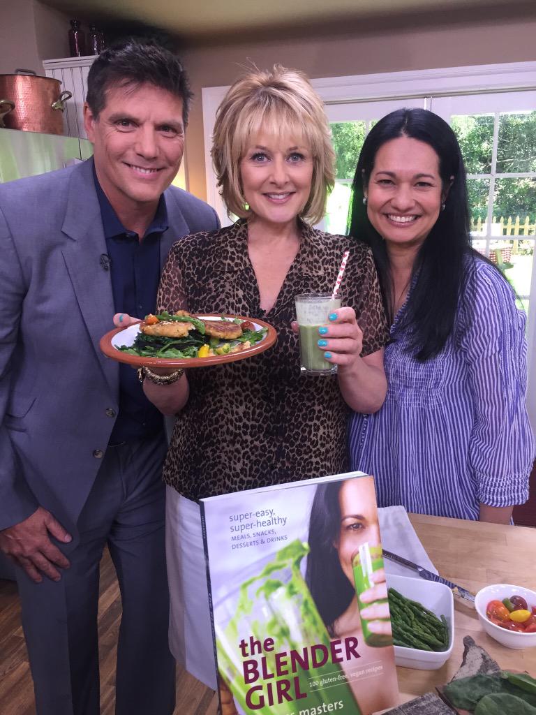 Had a blast w @CristinaCooks @pauljohansson @HomeandFamilyTV today. Tune in tomorrow! #homeandfamily #vegans #GF