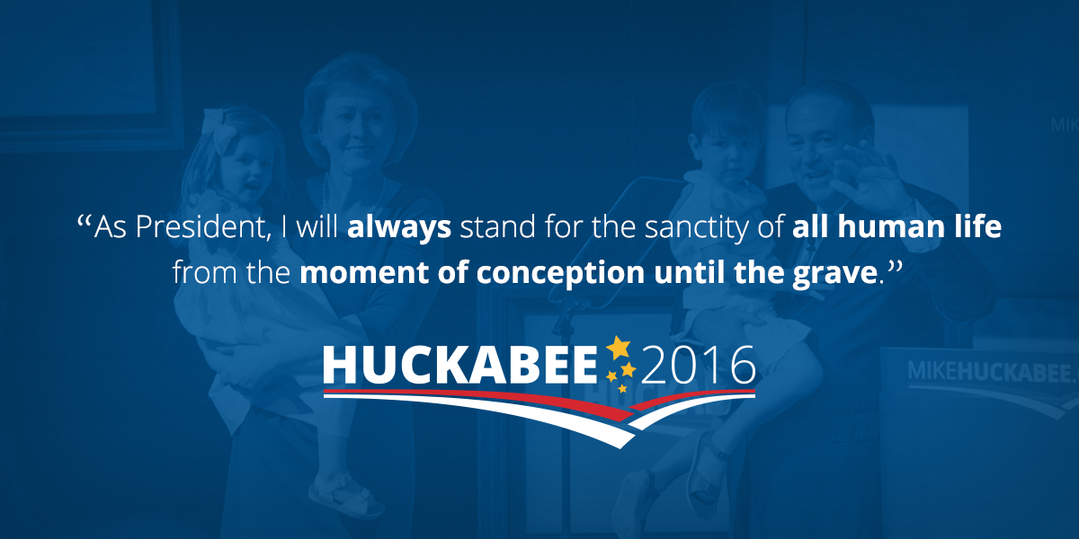 Retweet if you are pro-life! #Life #ImwithHuck