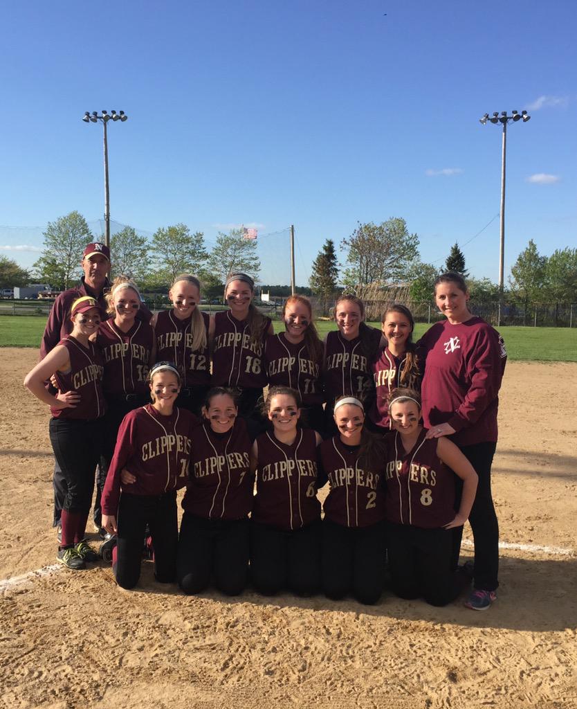 portsoftball's tweet photo. Incredible  4-3 win against pentucket makes us the winner of the CAL and gives us a bid to states! http://t.co/92E5TBqbRw