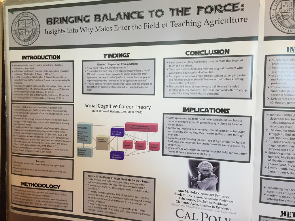 ellencpoeschl's tweet photo. Excellent recruitment & retention research displays this afternoon. #teachag #aaae2015 http://t.co/jqa0v2F7WQ