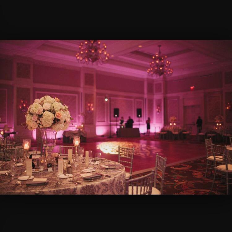 It's Wedspiration Wednesday!! Uplighting is a great way to add excitement to your reception!