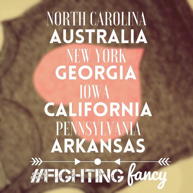FightingFancy's tweet photo. FF bags sent to 7 states and 2 countries today! Proud to know such amazing women! #breastcancer #Fightingfancy http://t.co/Vq4nyddqfv
