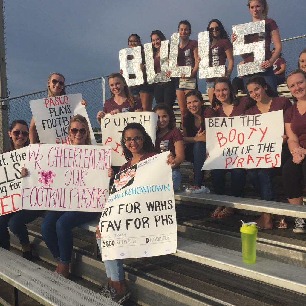 WRHSCheerBulls's tweet photo. LET'S GO WIREGRASS!!!! #SpringGame2015 http://t.co/75mfRxyOKK