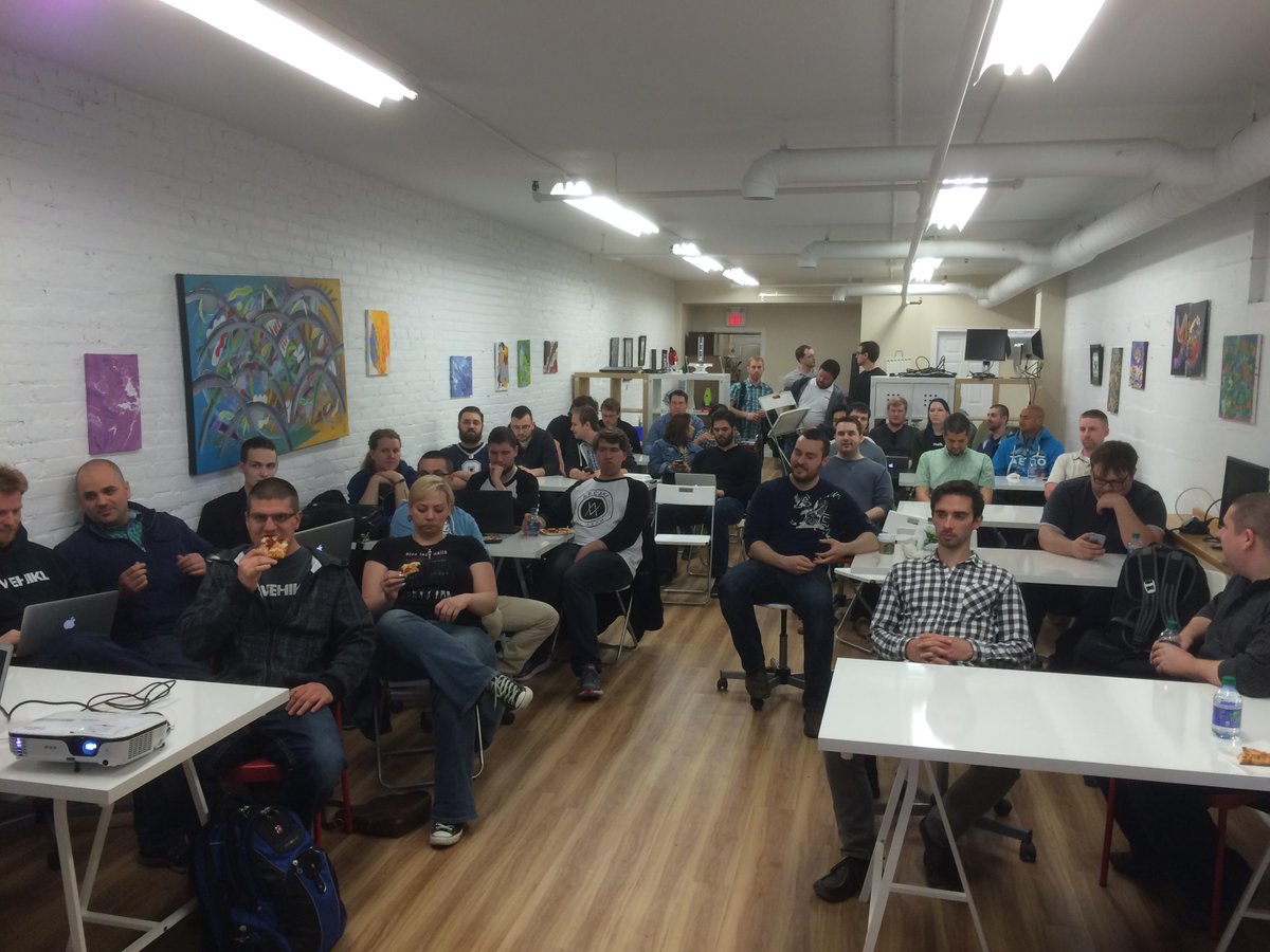 ldnphp's tweet photo. it has begun… and at 35 it’s our best turnout so far! #ldnphp #ldnont http://t.co/rnBvCxuM9p