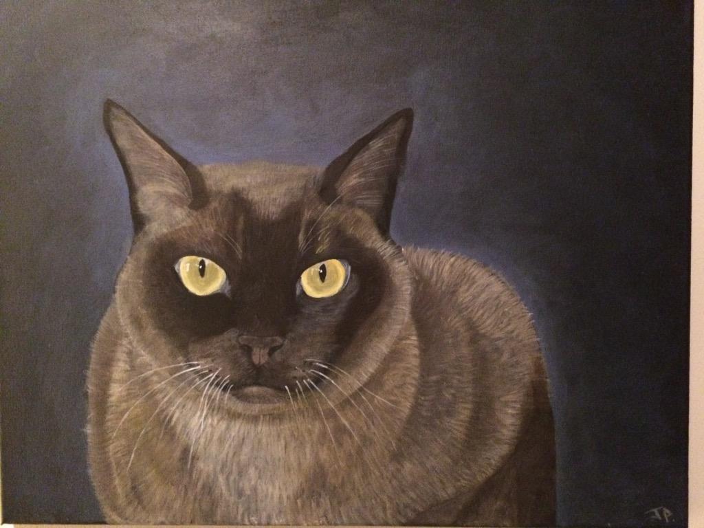 perthcatvets's tweet photo. Am so chuffed with our painting that my vet nurse did of our Rollie. #cats #PerthCatHospital #perthart #talented http://t.co/6er2cII1KQ