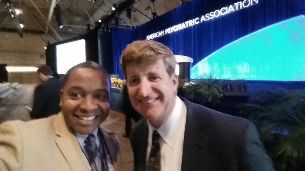 dhtherex's tweet photo. "@DrVabe: @PJK4brainhealth Nice interviewing you and thanks for being a champion for mental healthcare. #APAAM15 http://t.co/xXiYijJkpT"