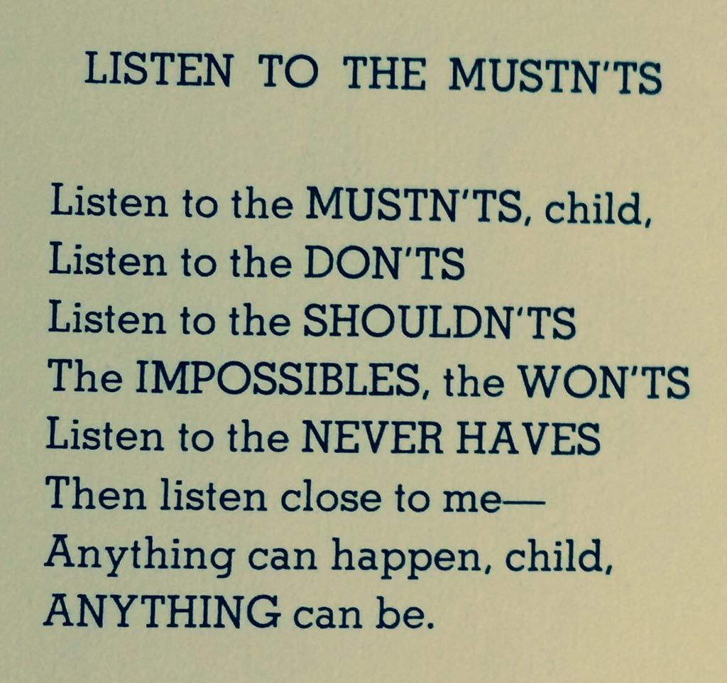 DavidJMillerPhD's tweet photo. #entrepreneurs #shelsilverstein @startupmason @masonilab http://t.co/5dMFZZzeTp