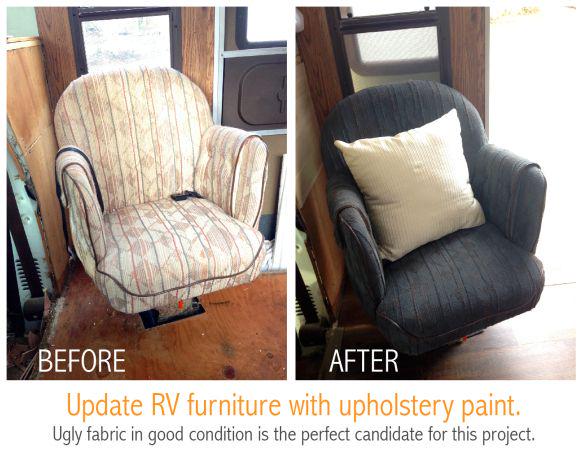 We Know How to Do It on X: Update RV upholstery with Simply Spray fabric  paint. Cheap and easy. #upholstery #fabric -    / X