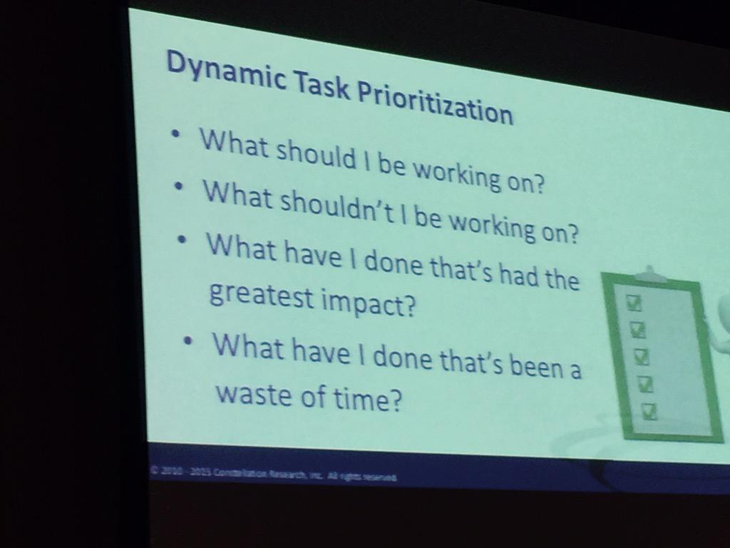 hehurst's tweet photo. Too bad @alanlepo coined the term "dynamic task prioritization" before @Workfront_Inc could do it. :) #2015leap http://t.co/IgRb6T68jL