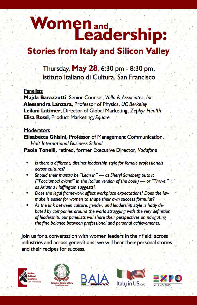 eghisini's tweet photo. #Women and Leadership across cultures: a tricky mix? What are your questions for our panel? http://t.co/nJhC1hBK9p