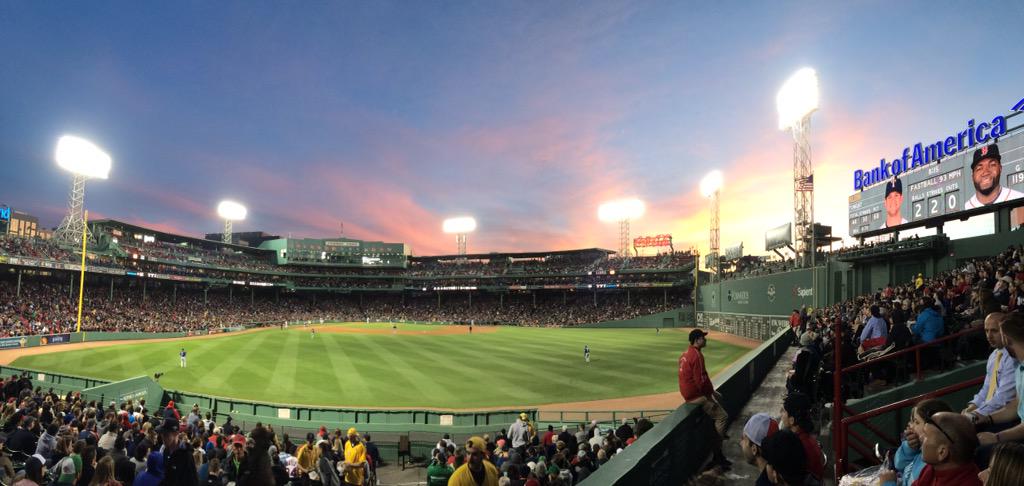Picturesque night at Fenway #SummerOfBaseball
