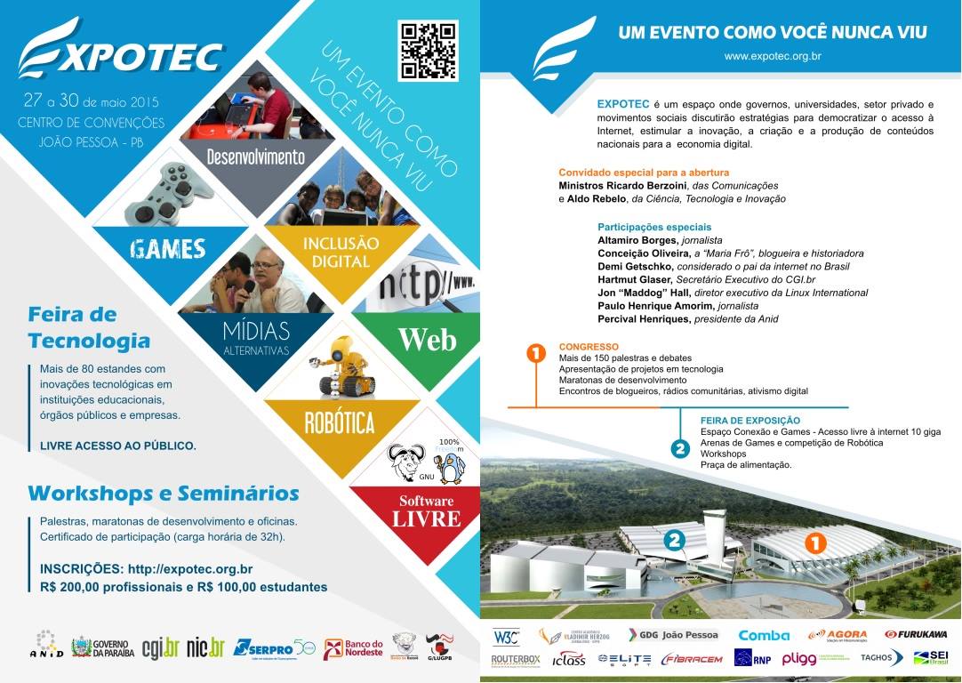 EXPOTECBR's tweet photo. #expotec2015ufpbce http://t.co/KFQxnpL5wf